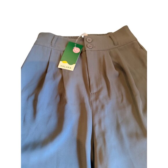 NWT Halara Womens Wide Leg High-Waist Pleated Trousers S Gray - Picture 2 of 9